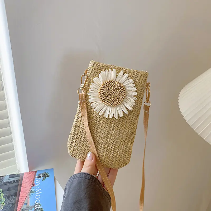 Korean Sunflower Straw Shoulder Bag 2025 Spring - Image 3