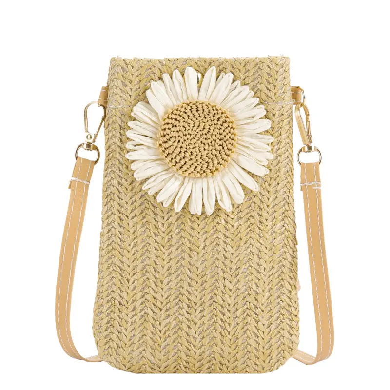 Korean Sunflower Straw Shoulder Bag 2025 Spring - Image 7