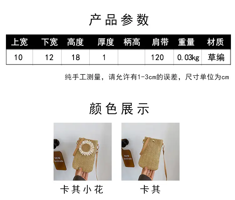 Korean Sunflower Straw Shoulder Bag 2025 Spring — feature 2
