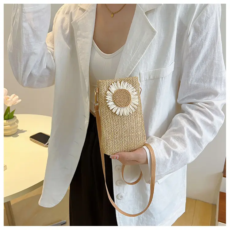 Korean Sunflower Straw Shoulder Bag 2025 Spring — feature 20