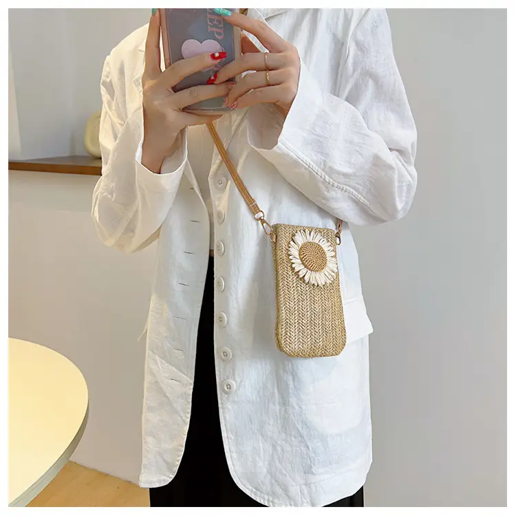 Korean Sunflower Straw Shoulder Bag 2025 Spring — feature 22