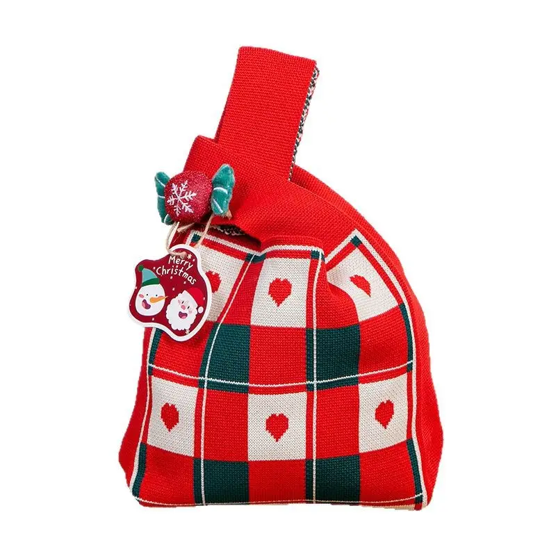 Cute Korean Style Red White Handheld Tote Bag - Image 35