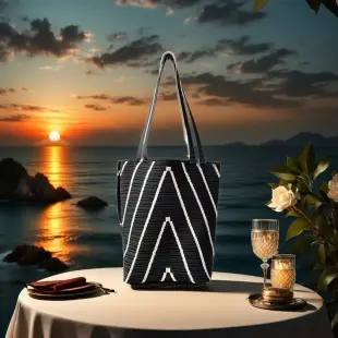 Cute Korean Style Red White Handheld Tote Bag — feature 13