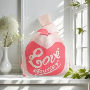 Cute Korean Style Red White Handheld Tote Bag — feature 14