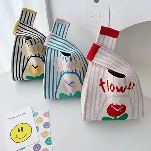 Cute Korean Style Red White Handheld Tote Bag — feature 2