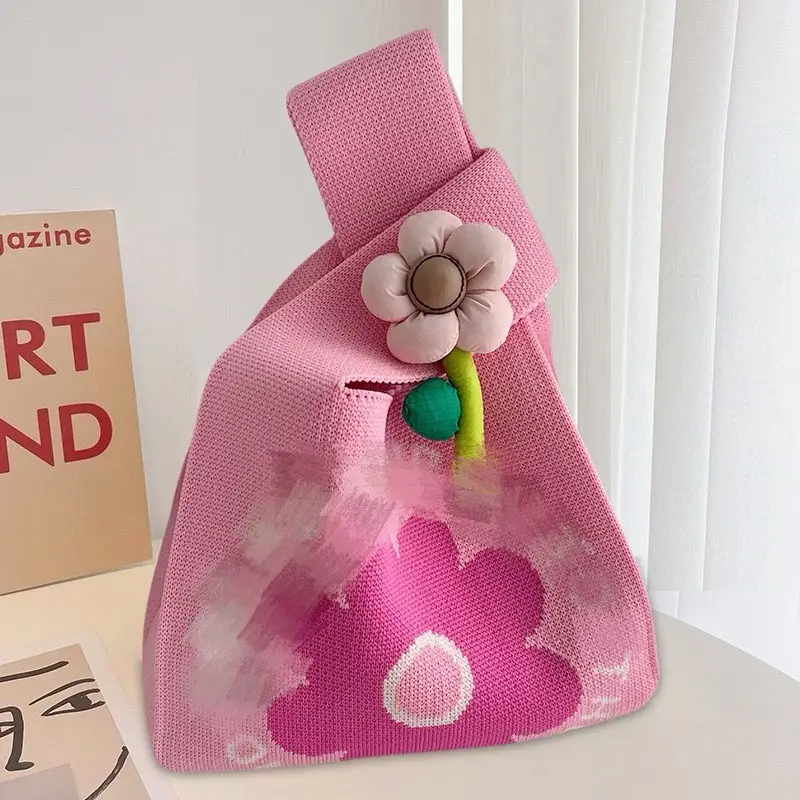 Cute Korean Style Red White Handheld Tote Bag — feature 25