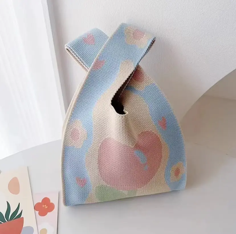 Cute Korean Style Red White Handheld Tote Bag — feature 29