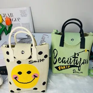 Cute Korean Style Red White Handheld Tote Bag — feature 3