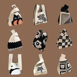 Cute Korean Style Red White Handheld Tote Bag — feature 4