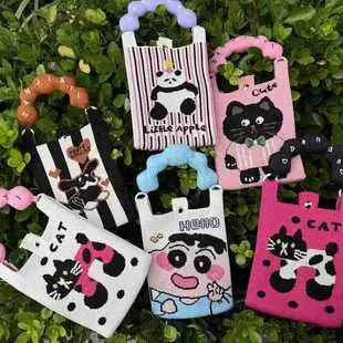 Cute Korean Style Red White Handheld Tote Bag — feature 9