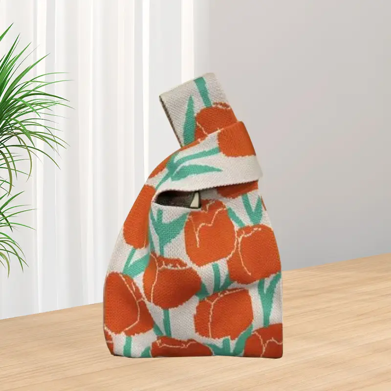 Cute Korean Style Red White Handheld Tote Bag - Image 17