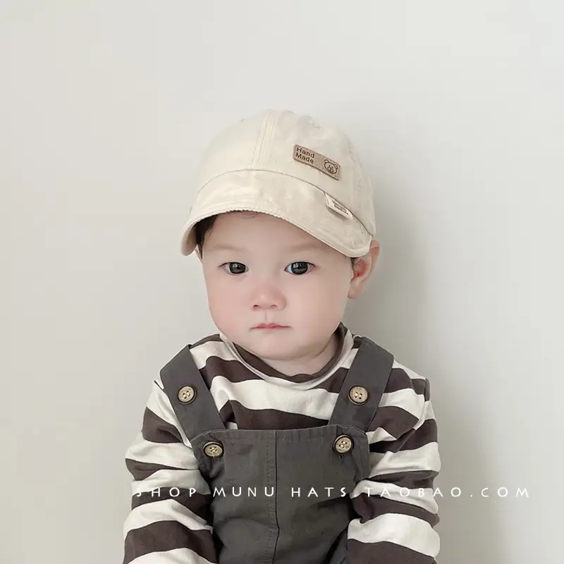 Baby Cotton Cap Beige Spring Autumn — feature 2
