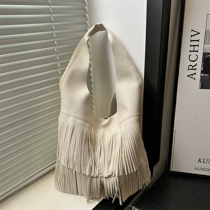 Korean Style Tassel Shoulder Bag Women Large Capacity - Image 5