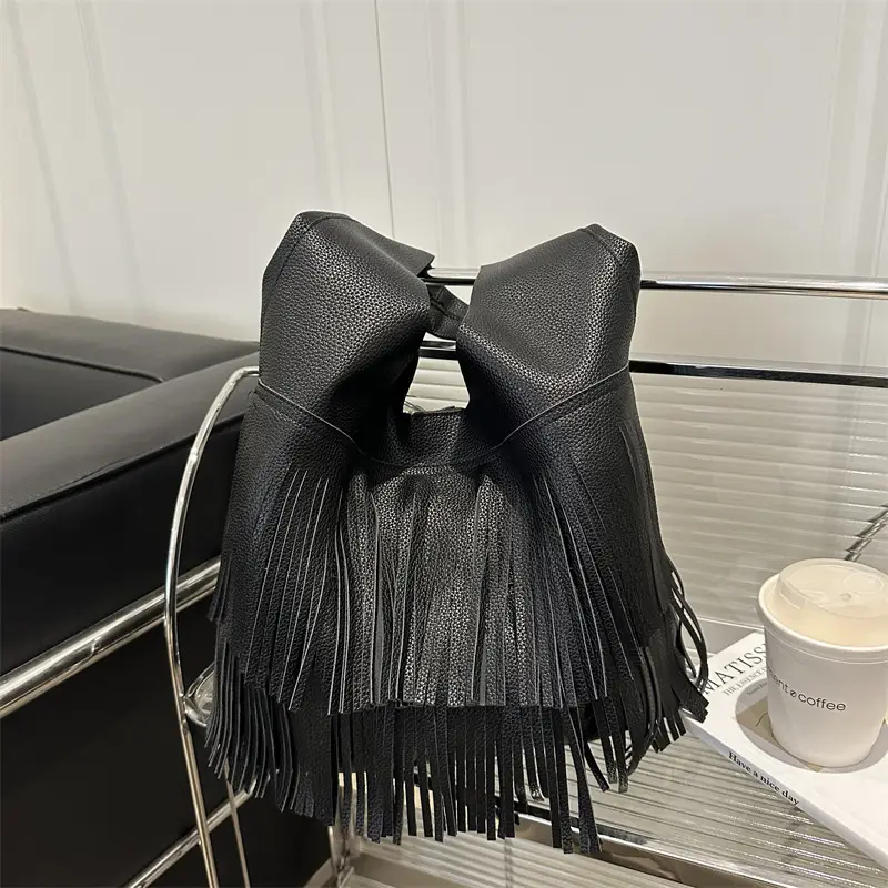 Korean Style Tassel Shoulder Bag Women Large Capacity - Image 8