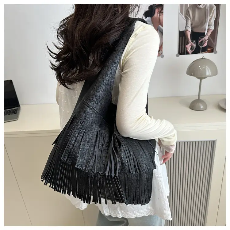 Korean Style Tassel Shoulder Bag Women Large Capacity — feature 16