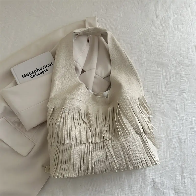 Korean Style Tassel Shoulder Bag Women Large Capacity - Image 2