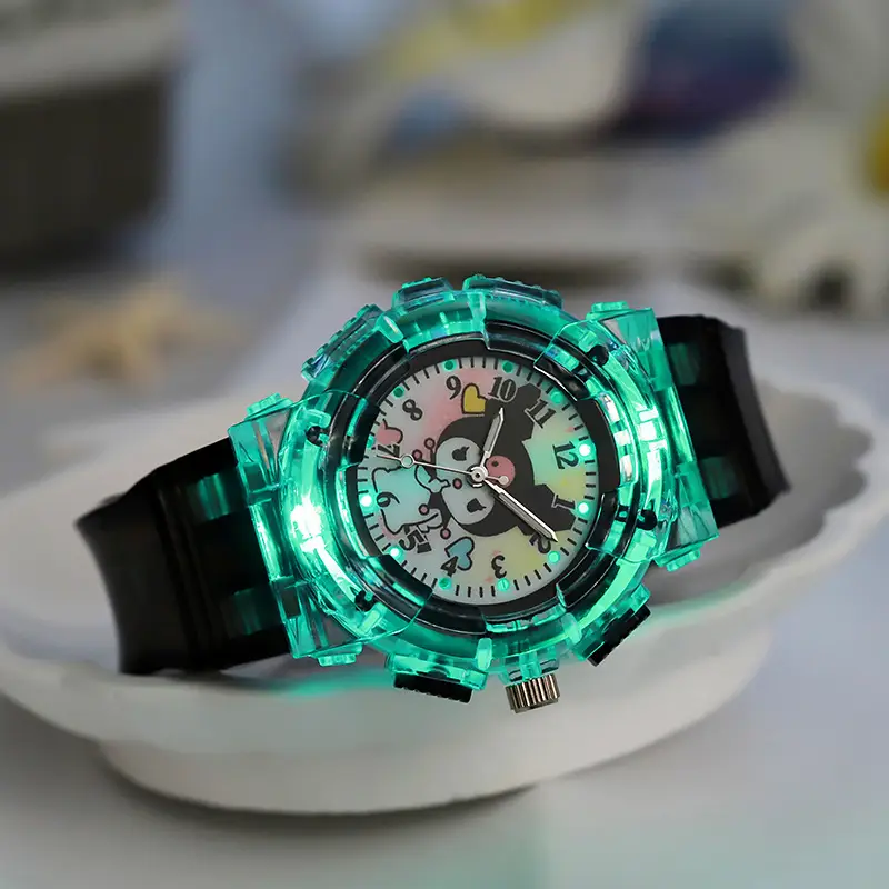 Sanrio New Watch Men's Advanced Sense Sports Flash Watch Student Party Quartz Watch Foreign Trade Cross-border Manufacturers