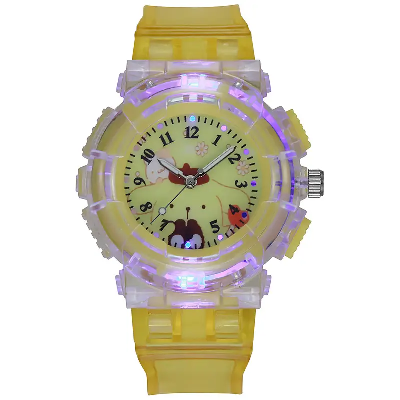 Sanrio New Watch Men's Advanced Sense Sports Flash Watch Student Party Quartz Watch Foreign Trade Cross-border Manufacturers