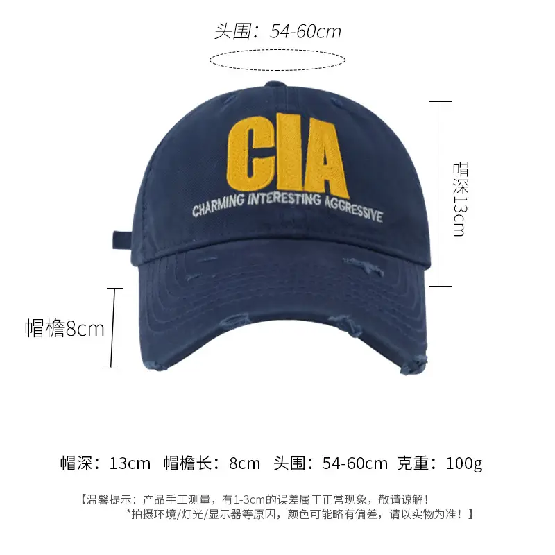 Men's Blue GA Embroidered Baseball Cap - Image 9
