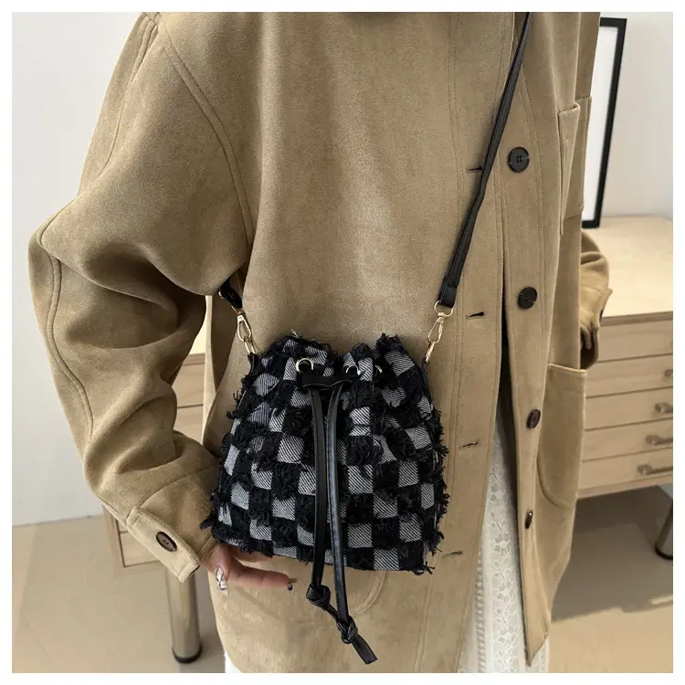 Blue Star Print Bucket Tote Bag for Women — feature 10