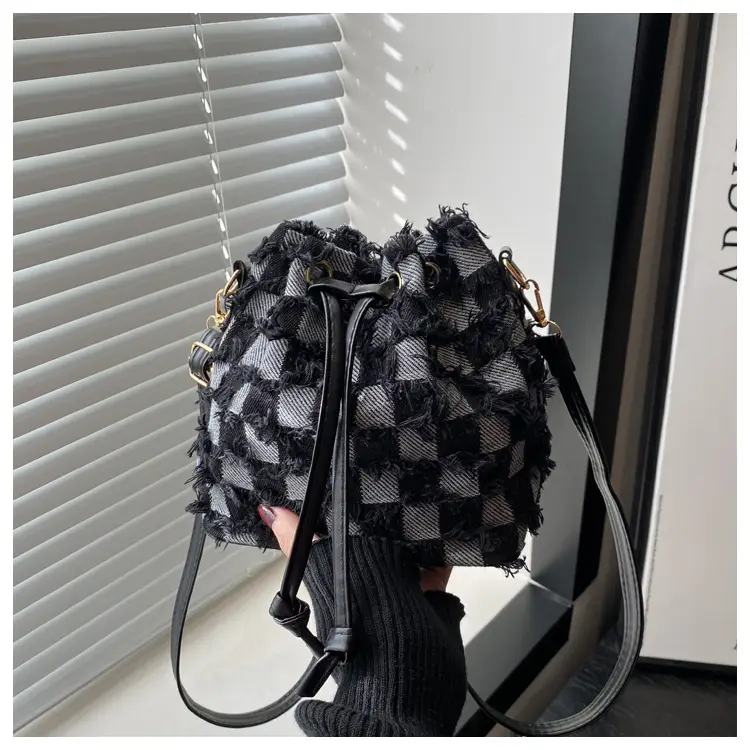 Blue Star Print Bucket Tote Bag for Women — feature 29