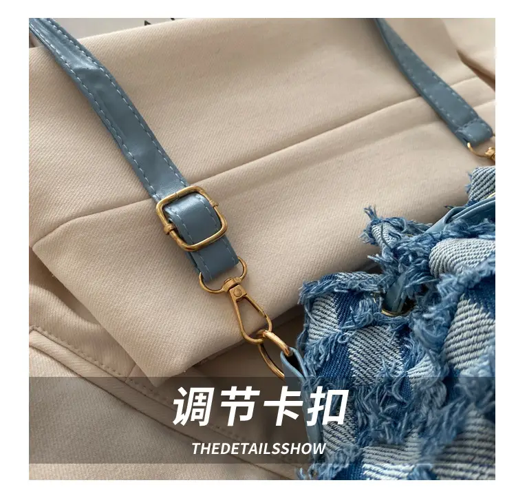 Blue Star Print Bucket Tote Bag for Women — feature 5