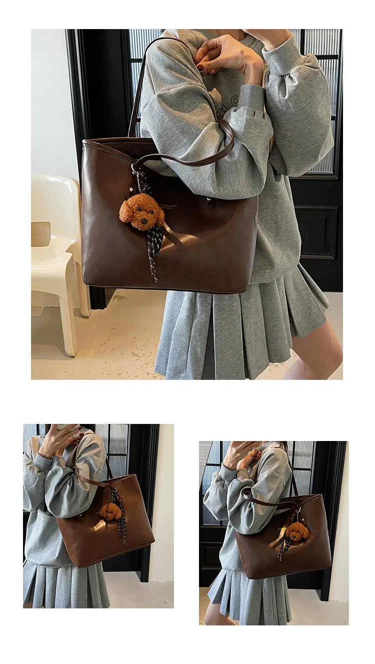 Vintage Brown Leather Tote Bag for Women 2025 — feature 12
