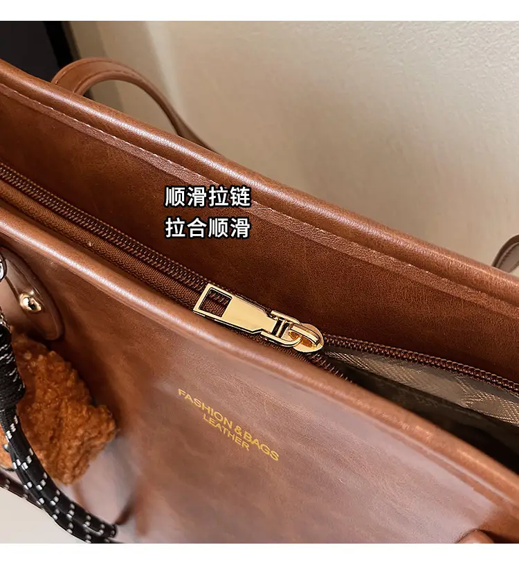 Vintage Brown Leather Tote Bag for Women 2025 — feature 6