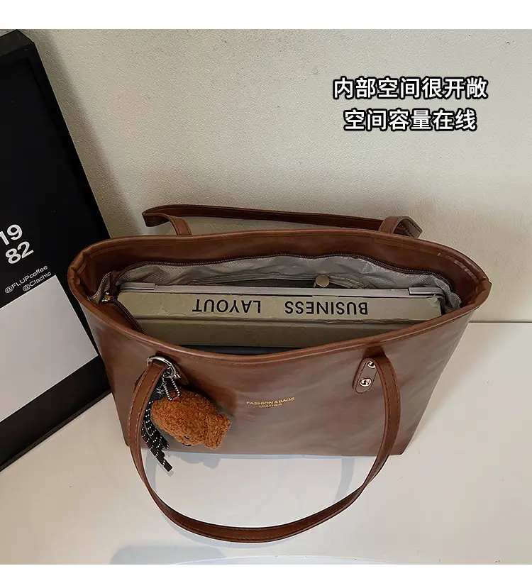 Vintage Brown Leather Tote Bag for Women 2025 — feature 8