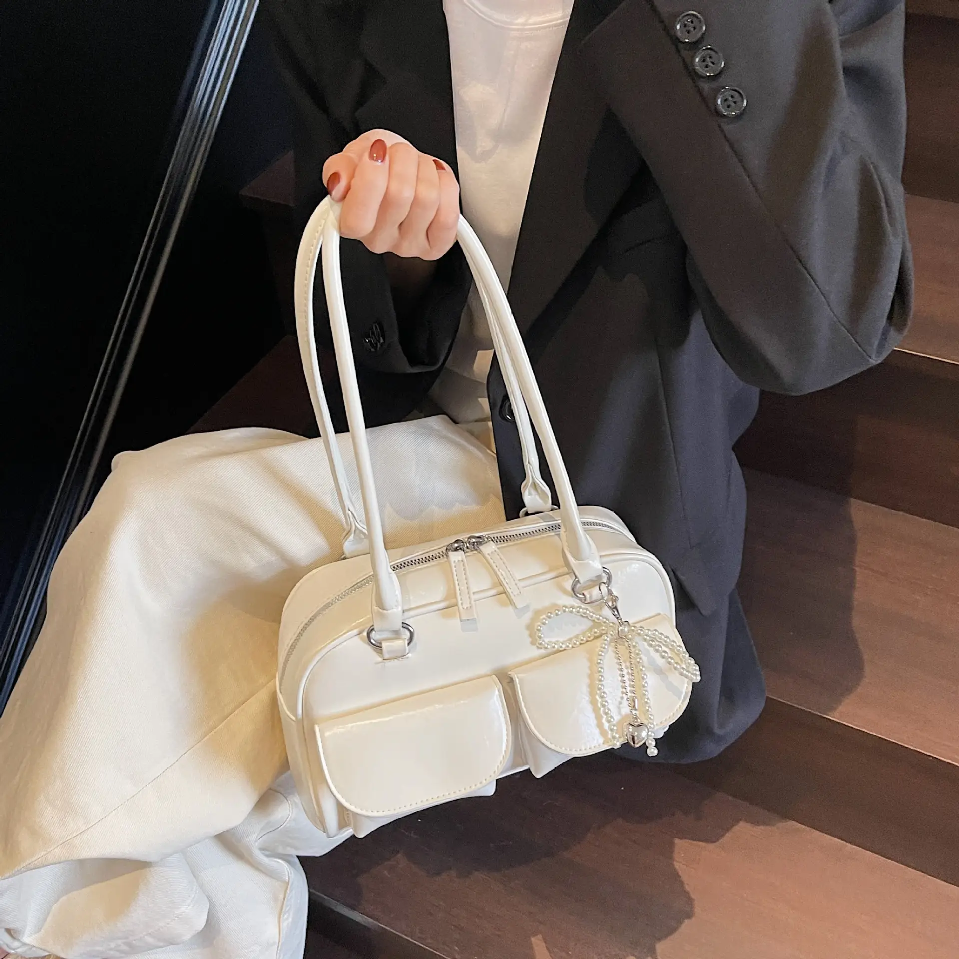 Silver Korean Style Shoulder Bag 2025 New - Image 8