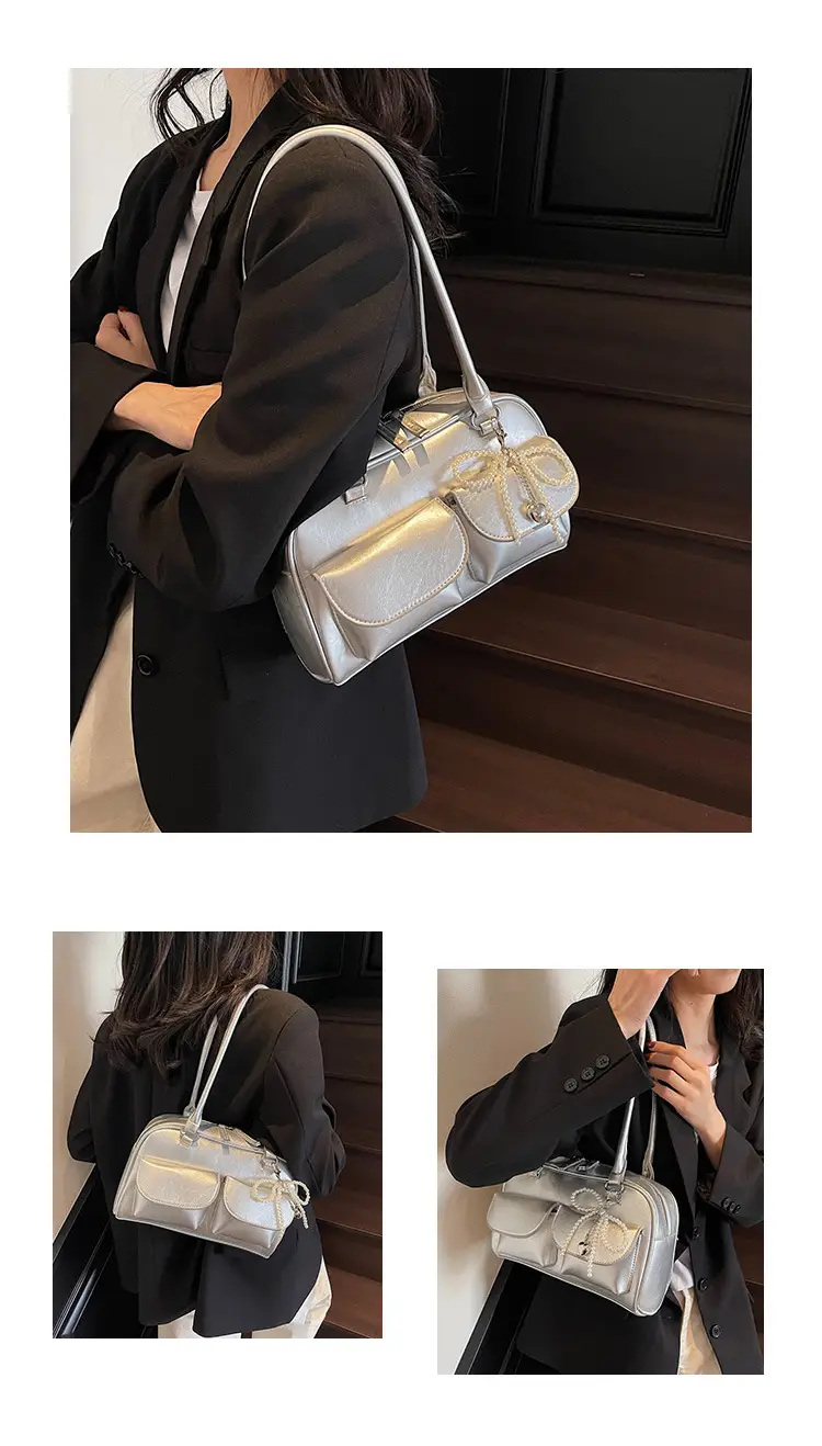 Silver Korean Style Shoulder Bag 2025 New — feature 12
