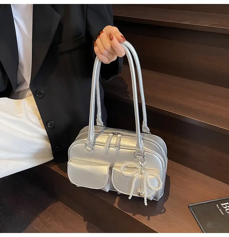 Silver Korean Style Shoulder Bag 2025 New — feature 16