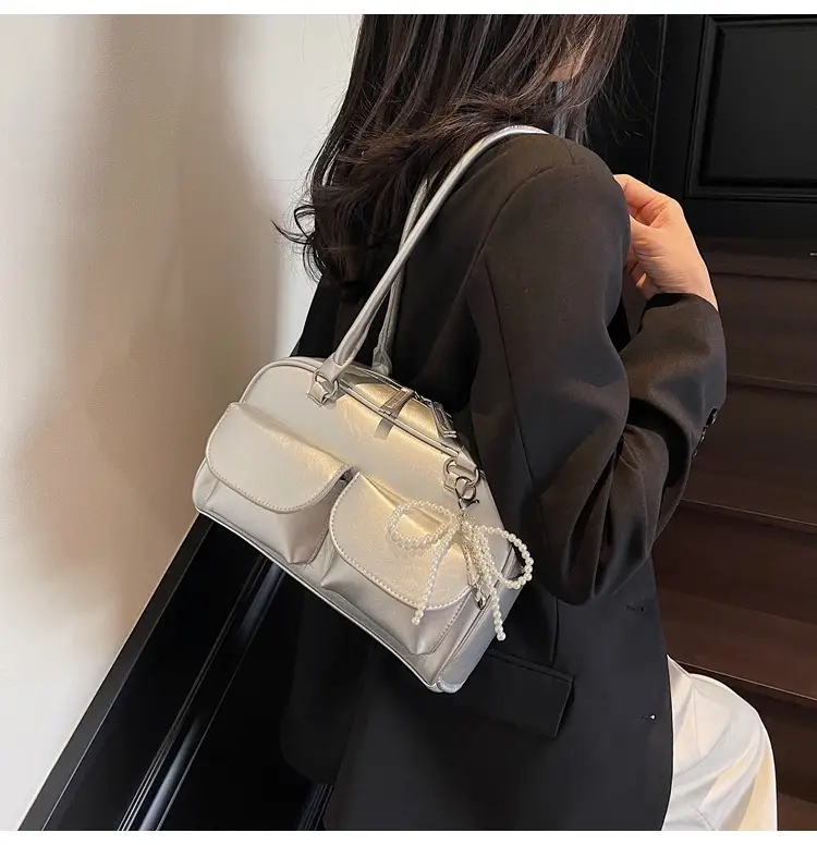 Silver Korean Style Shoulder Bag 2025 New — feature 20