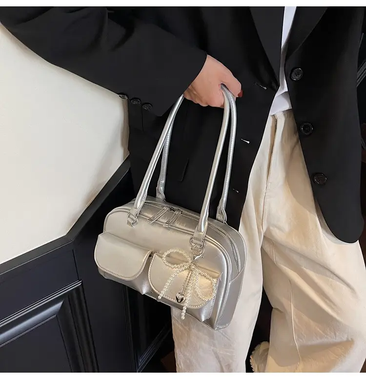 Silver Korean Style Shoulder Bag 2025 New — feature 24