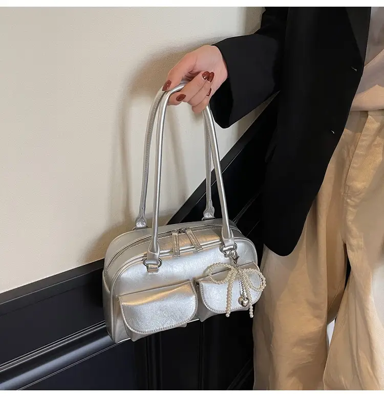 Silver Korean Style Shoulder Bag 2025 New — feature 26