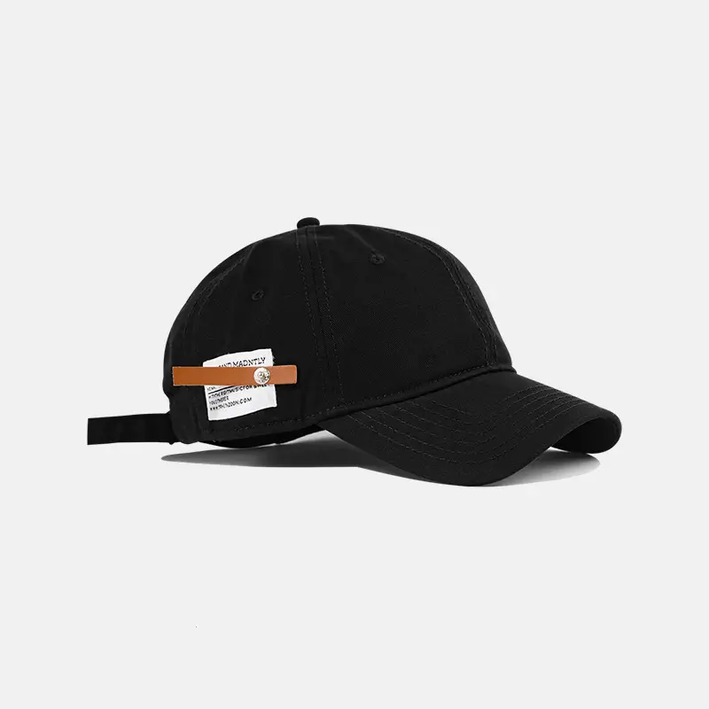 Women Men White Leather Baseball Cap with Lettering — feature 12