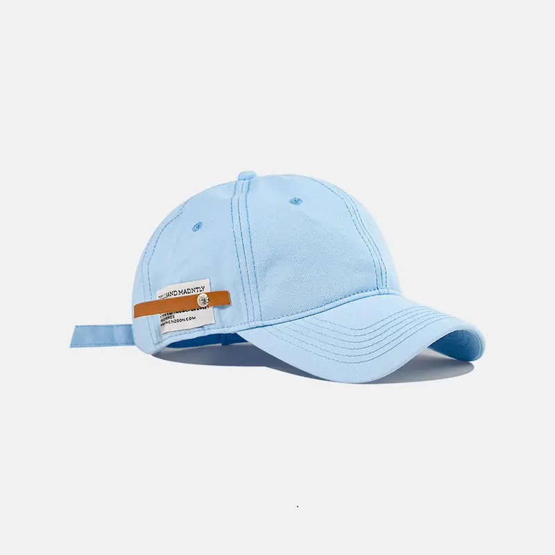 Women Men White Leather Baseball Cap with Lettering — feature 13