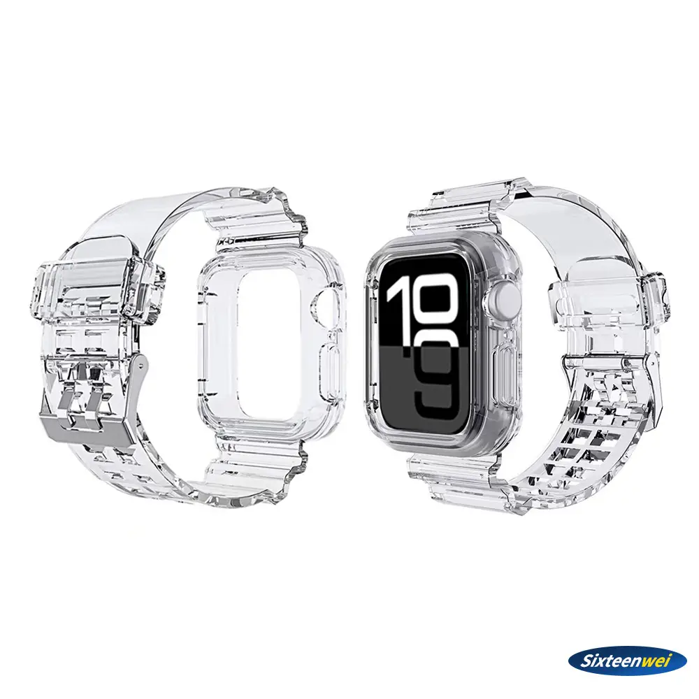 New Model Suitable for Apple Watch 10 Strap S11 Apple Glacier Transparent Strap 46mm Integrated Case Anti-Drop — feature 6
