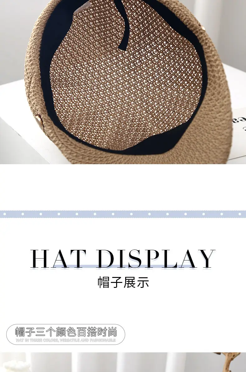 Women Hollow Breathable Beret Hat with Sun Protection — feature 10
