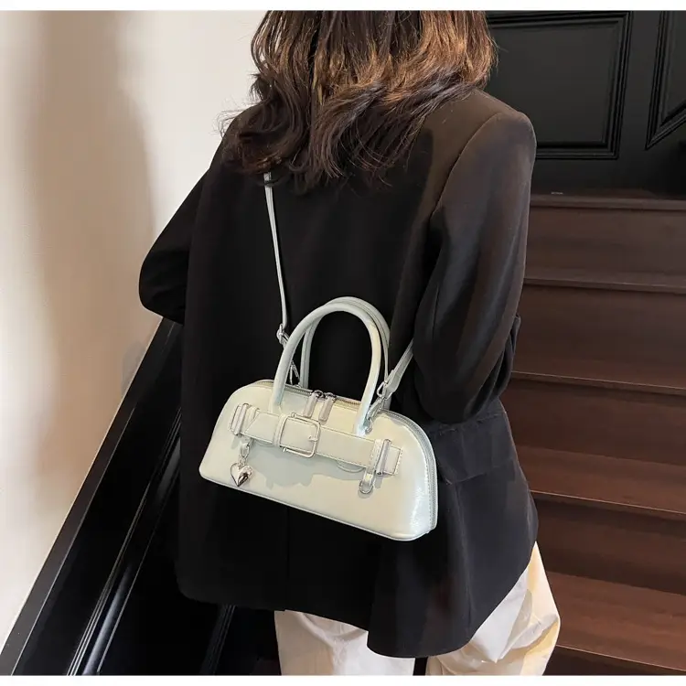 Women's Tan Belt Buckle Shoulder Crossbody Bag — feature 10