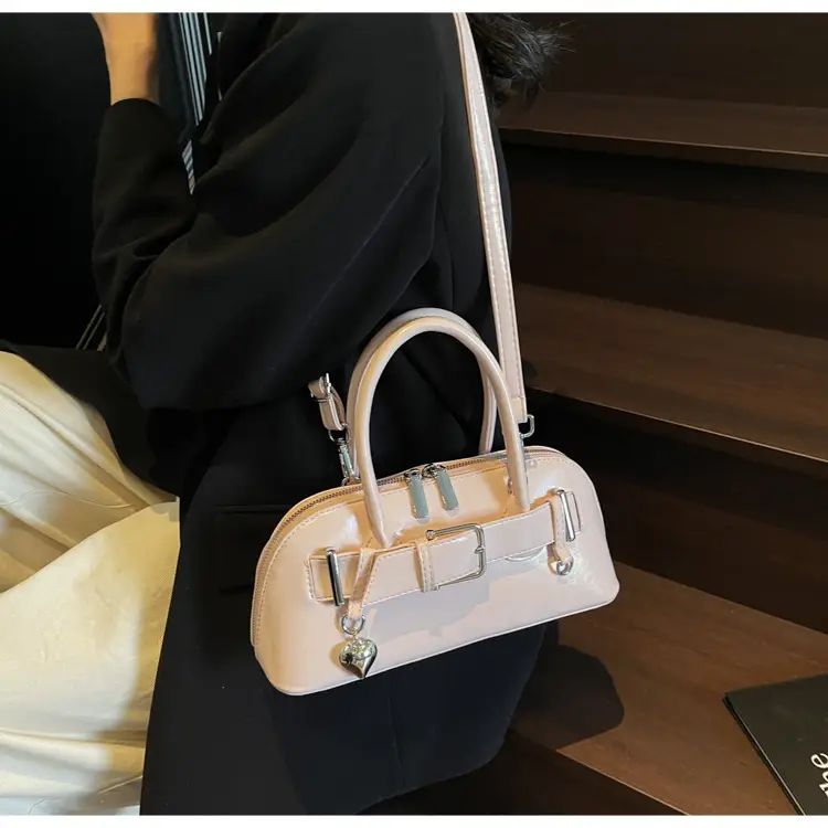 Women's Tan Belt Buckle Shoulder Crossbody Bag — feature 11