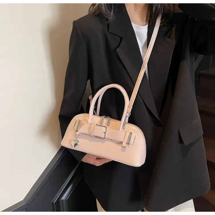 Women's Tan Belt Buckle Shoulder Crossbody Bag — feature 8