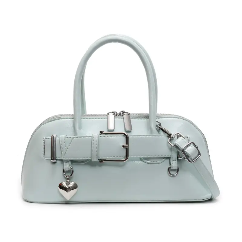 Women's Tan Belt Buckle Shoulder Crossbody Bag - Image 5