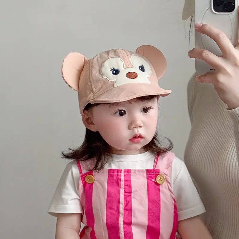 Baby Bear Hat with Soft Brim Cap for Girls Travel Sunshade