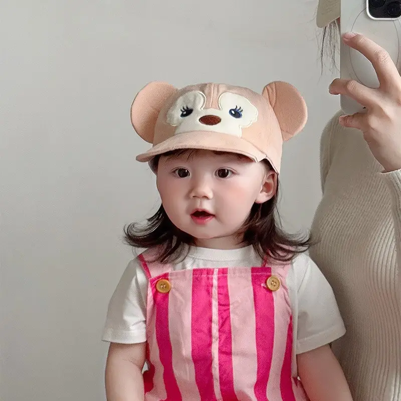 Baby Bear Hat with Soft Brim Cap for Girls Travel Sunshade