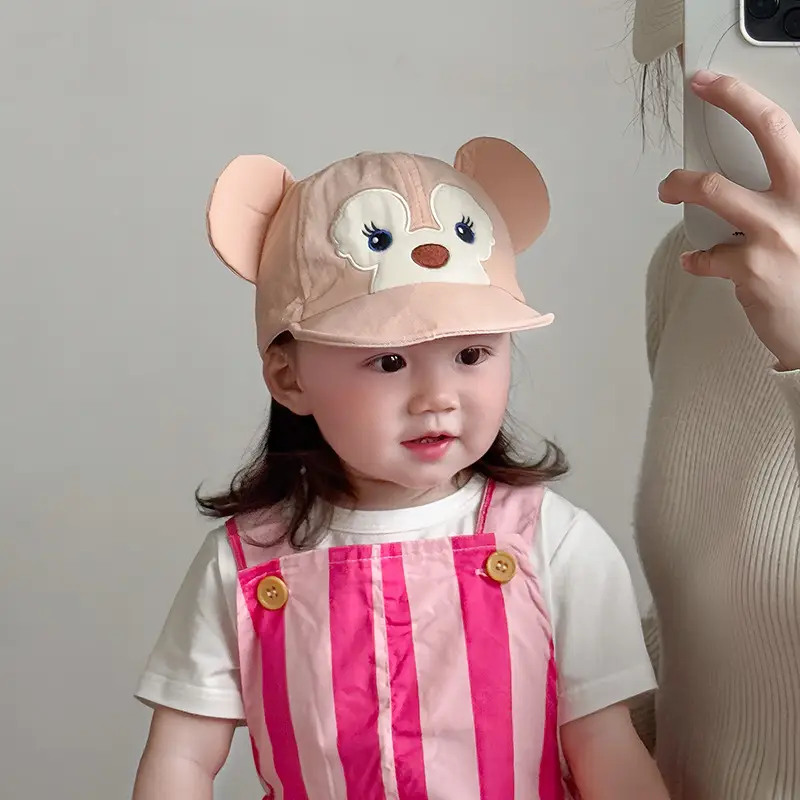 Baby Bear Hat with Soft Brim Cap for Girls Travel Sunshade — feature 10