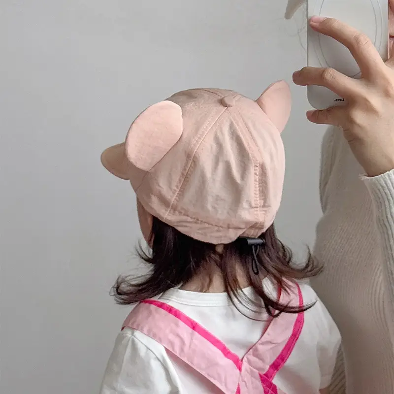 Baby Bear Hat with Soft Brim Cap for Girls Travel Sunshade — feature 11