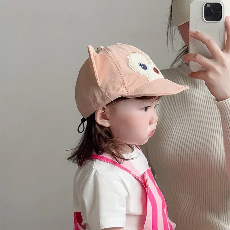 Baby Bear Hat with Soft Brim Cap for Girls Travel Sunshade — feature 9