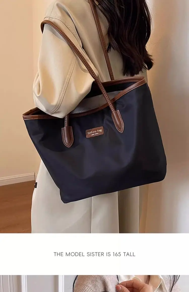 Navy Blue Oxford Tote Bag for Women Large Capacity — feature 11