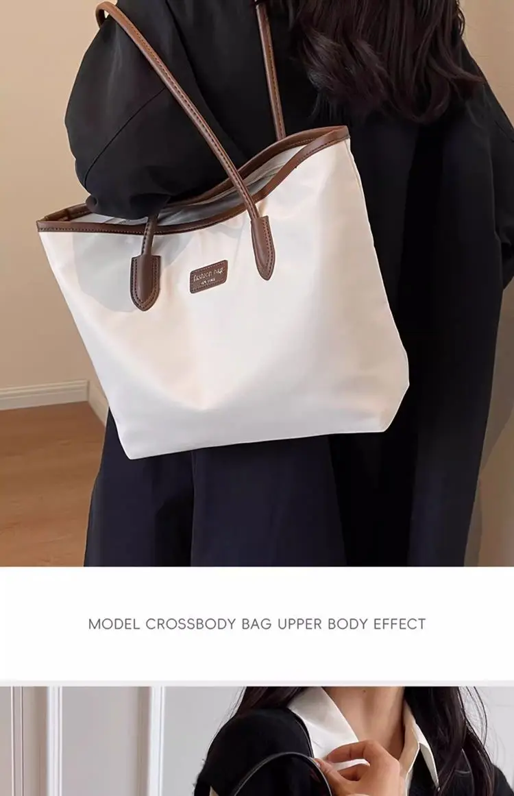 Navy Blue Oxford Tote Bag for Women Large Capacity — feature 15